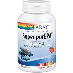 Супер ЕПК, Super purEPA, Solaray, 1200 мг, 90 гелевих капсул - фото