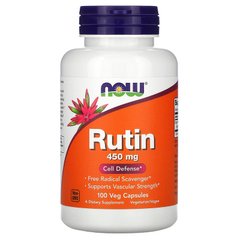 Рутин, Rutin, Now Foods, 450 мг, 100 капсул - фото