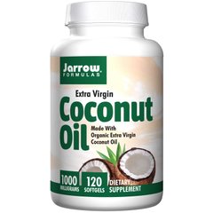 Кокосовое масло, Coconut Oil, Jarrow Formulas, 1000 мг, 120 капсул - фото