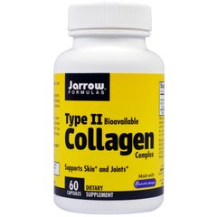 Коллаген комплекс II типа, Type II Collagen, Jarrow Formulas, 500 мг, 60 кап - фото