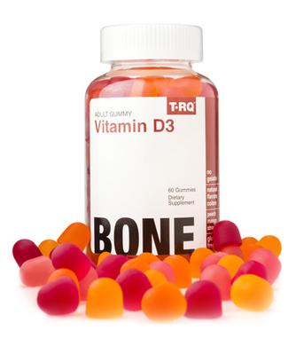 Витамин D3, вкус персик манго клубника, T-RQ, 60 жевательных конфет - фото