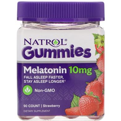 Мелатонін, Gummies, 10 мг, Natrol, 90 жувальних конфет - фото