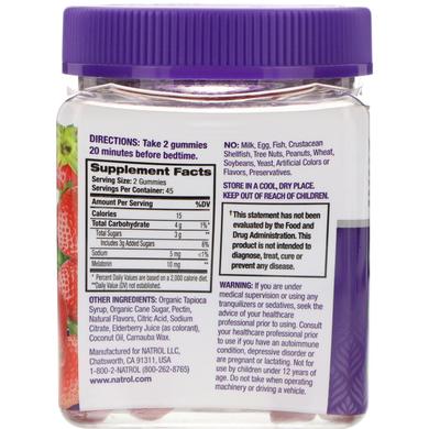 Мелатонін, Gummies, 10 мг, Natrol, 90 жувальних конфет - фото