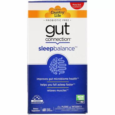 Формула сна, SleepBalance Gut Connection, Country Life, 60 растительных капсул - фото