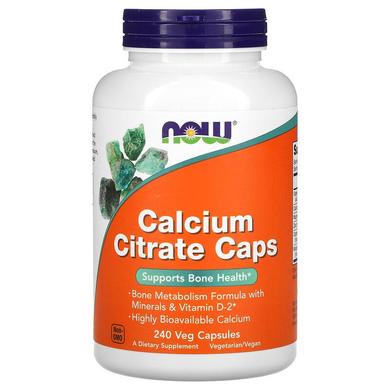 Цитрат кальцію (Calcium Citrate), Now Foods, 240 капсул - фото
