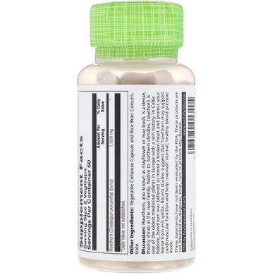 Глід, екстракт ягід, Hawthorn, Solaray, для веганів, 525 мг, 100 капсул - фото
