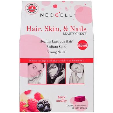 Колаген для шкіри, волосся, нігтів, Hair, Skin, & Nails Beauty, Neocell, 30 конфет - фото