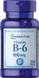 Витамин В6, Vitamin B-6 (Pyridoxine Hydrochloride), Puritan's Pride, 100 мг, 250 таблеток, фото – 1