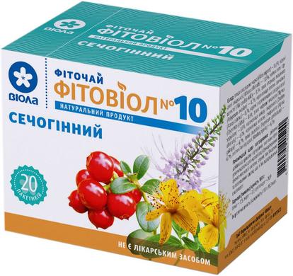 Фиточай фитовиол №10 Мочегонный, Виола, 20 пакетиков - фото