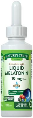 Рідкий мелатонін, Liquid Melatonin, Nature's Truth 10 мг, 59 мл - фото