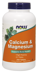 Кальций и магний, Calcium & Magnesium, Now Foods, 250 таблеток - фото