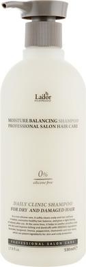 Шампунь увлажняющий оздоравливающий для сухих и поврежденных волос, Moisture Balancing Shampoo, La'dor, 530 мл - фото