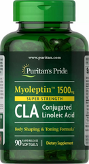 Конъюгированная линолевая кислота, MyoLeptin™ CLA, Puritan's Pride, высокоэффективная, 1500 мг, 90 гелевых капсул - фото