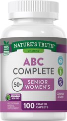 Комплекс витаминов для женщин 50+, ABC Complete Senior Women's 50+, Nature's Truth, 100 капсул - фото