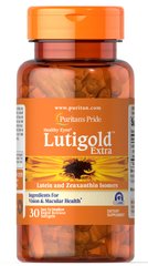 Лютеїн з зеаксантином, Healthy Eyes® Lutigold Extra, Puritan's Pride, 30 гелевих капсул - фото