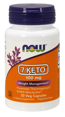 7 - кето Дегідроепіандростерон, 7-KETO, Now Foods, 100 мг, 30 капсул - фото