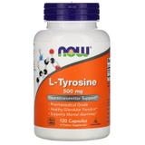 Тирозин, L-Tyrosine, Now Foods, 500 мг, 120 капсул, фото
