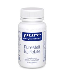 Вітамін B12 і Фолат, метилкобаламін, B12 Folate, Pure Encapsulations, 60 капсул - фото