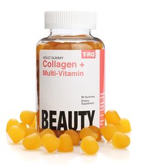 Колаген з мультивітамінів, фруктовий смак, Collagen Multivitamin, T-RQ, 60 жувальних цукерок - фото