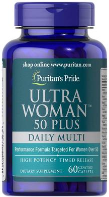 Мультивітаміни для жінок ультра 50+, Ultra Woman Multi-Vitamin, Puritan's Pride, 60 капсул - фото