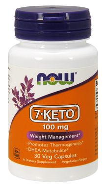 7 - кето Дегідроепіандростерон, 7-KETO, Now Foods, 100 мг, 30 капсул - фото