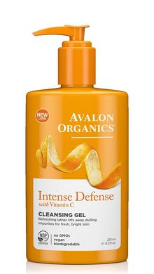 Очищающий гель для лица, Gel, Avalon Organics, освежающий с витамином С, 251 мл - фото