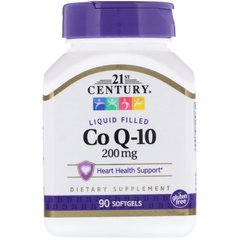 Коэнзим Q10, Co Q-10, 21st Century, 200 мг, 90 капсул - фото