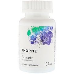 Строительная формула крови, Ferrasorb, Thorne Research, 60 капсул - фото
