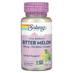 Экстракт горькой дыни, Bitter Melon, Solaray, 500 мг, 30 капсул - фото