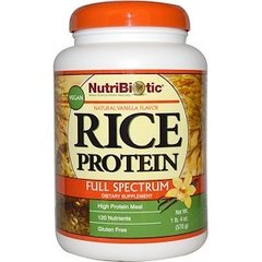 Рисовый протеин, Rice Protein, NutriBiotic, 570 грамм - фото