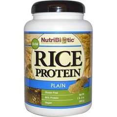 Рисовый протеин, Raw Rice Protein, NutriBiotic, 600 грамм - фото