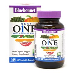 Мужские мультивитамины, Men's One, Bluebonnet Nutrition, 30 растительных капсул - фото