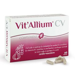 Антиоксидантный комплекс, Vit’Allium® CV (ВитАллиум КВ), Yalacta, 60 капсул - фото