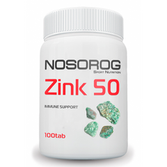 Цинк, Zinc 50, Nosorog, 100 таблеток - фото