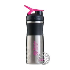 Шейкер Stainless Steel c шариком, Blender Bottle, Steel Pink, 820 мл - фото