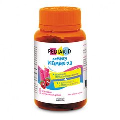 Витамин Д3, ведмежуйки, Gommes Vitamine D3, Pediakid, 60 жевательных витаминок - фото