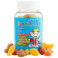 Витамины для детей (Multi-Vitamin), Gummi King, овощи, фрукты, 60 тянучек - фото