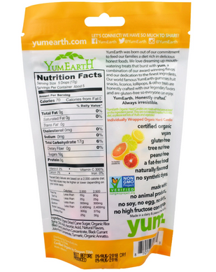 *Органические леденцы с витамином C, цитрусовый вкус, 93.5 г (03695) - фото
