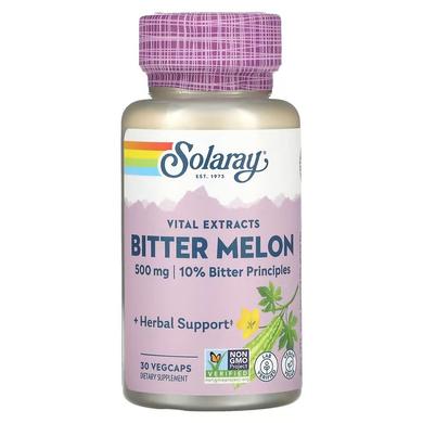 Экстракт горькой дыни, Bitter Melon, Solaray, 500 мг, 30 капсул - фото