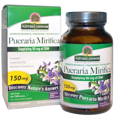 Пуэрария Мирифика, Pueraria Mirifica, Nature's Answer, 150 мг, 60 капсул - фото