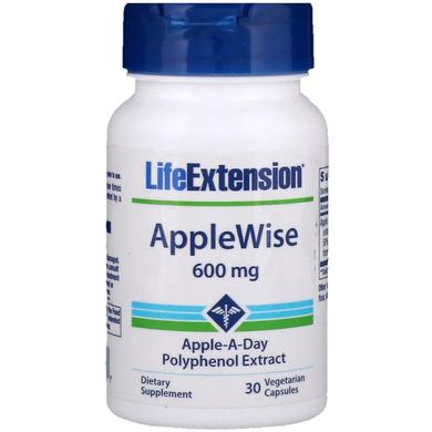 Поліфеноли яблучні, AppleWise Polyphenol, Life Extention, екстракт, 600 мг, 30 капсул - фото