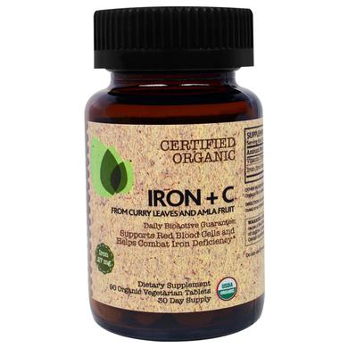 Железо с витамином C, Iron + Vitamin C, FutureBiotics, органик, 90 растительных таблеток - фото