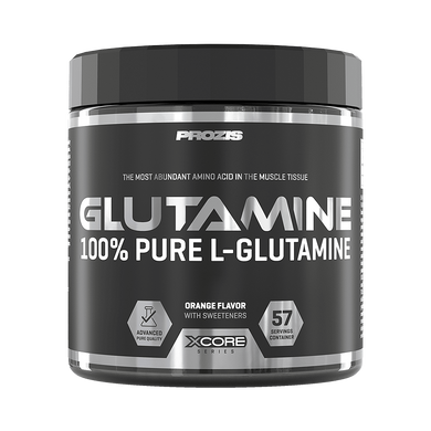 Глутамін, L-Glutamine Powder, апельсин, Prozis, 300 г - фото
