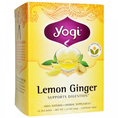 Травяной чай Имбирь + Лимон, Yogi Tea, 16 пакетиков - фото