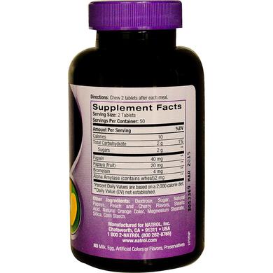 Папаин, Papaya Enzyme, Natrol, 100 таблеток - фото