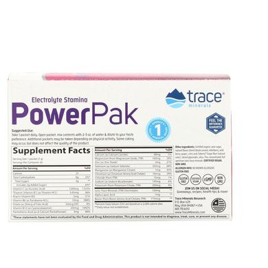Электролиты, Electrolyte Stamina Power Pak, Trace Minerals Research, 30 пак., 7,0 г - фото