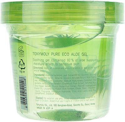 Универсальный гель с соком алоэ, Pure Eco Aloe Gel 92%, Tony Moly, 300 мл - фото