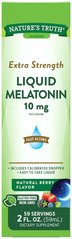 Жидкий мелатонин, Liquid Melatonin, Nature's Truth 10 мг, 59 мл - фото