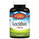 Лецитин, Lecithin, Carlson Labs, 1200 мг, 100 капсул, фото – 1