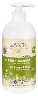 Био-Шампунь для волос восстанавливающий Гинкго Билоба и Олива, Sante, 500 мл - фото